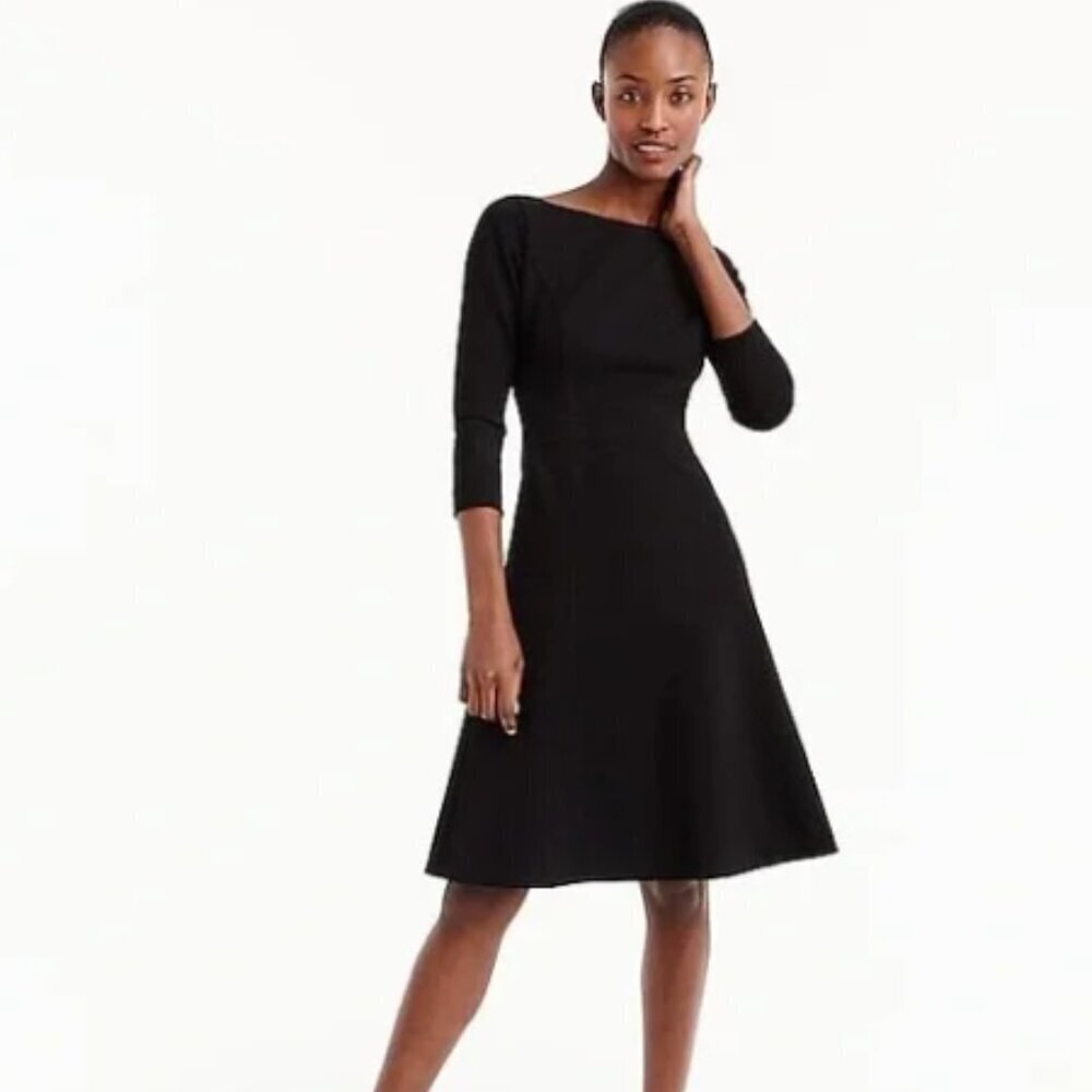 J.CREW Fit and Flare Sheath Dress in Stretch Ponte Size 2